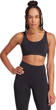 Rückansicht von adidas ALL ME Sport-BH Damen black