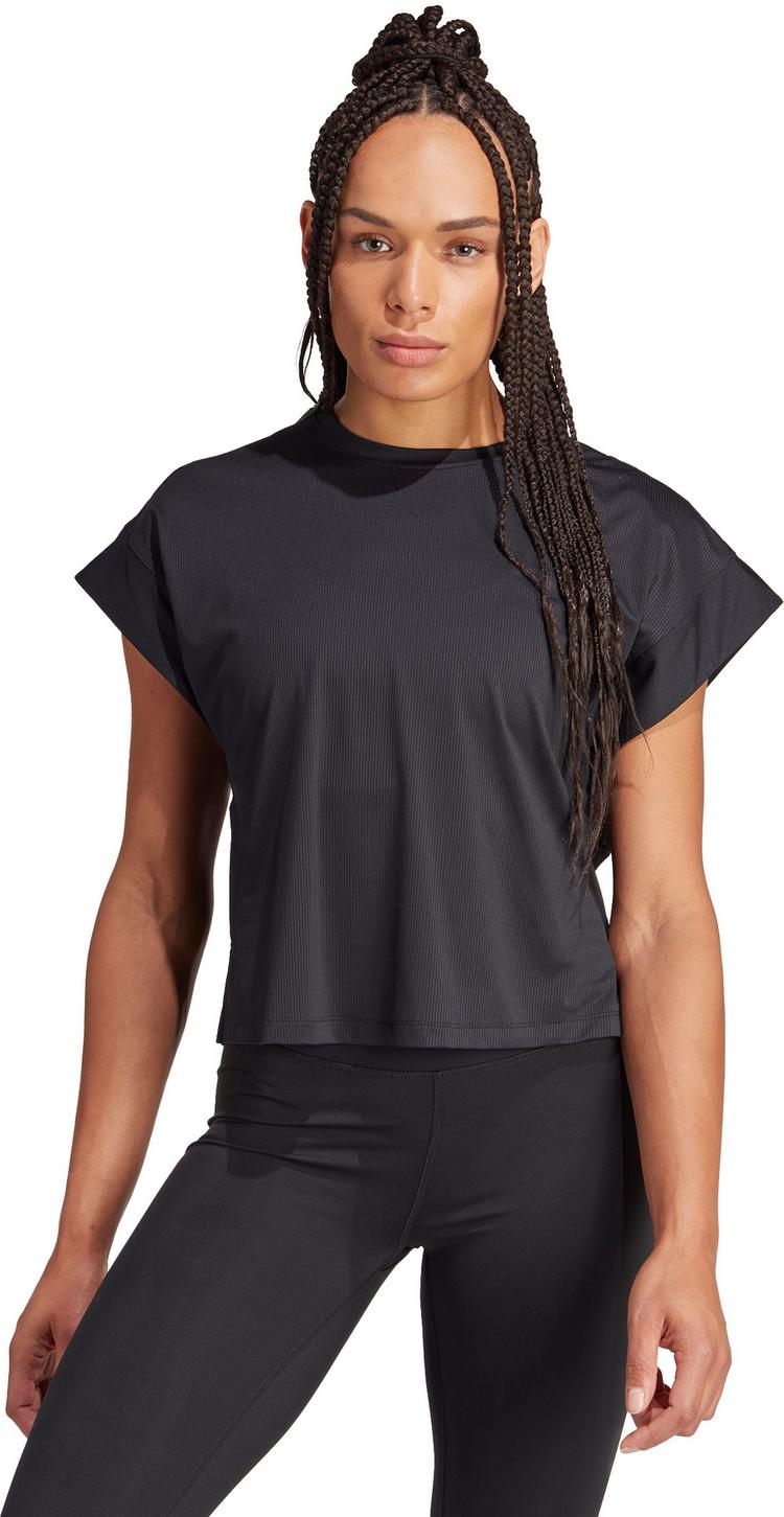 adidas adidas STUDIO Funktionsshirt Damen - black-grey six - 0 | SportScheck