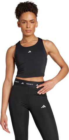 Rückansicht von adidas Croptop Damen black