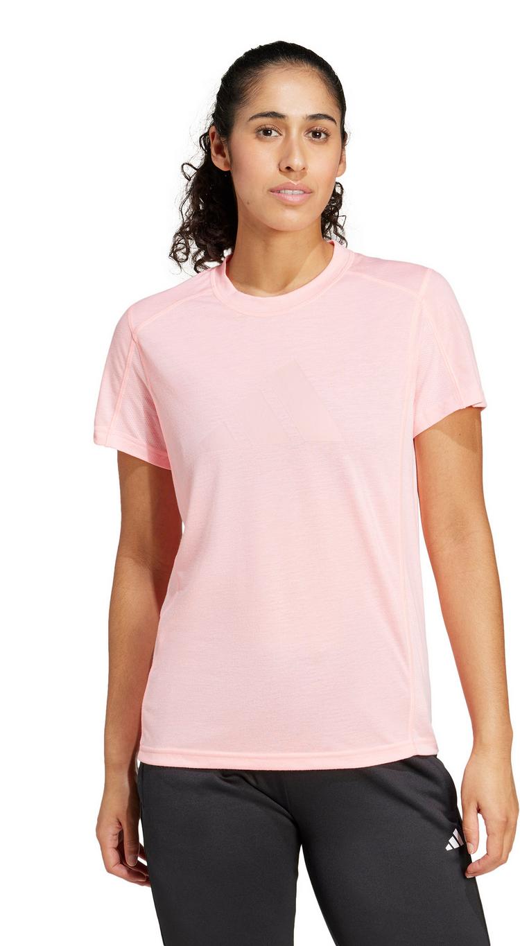adidas adidas Training-Essentials Logo Funktionsshirt Damen - semi pink spark-pink spark - 0 | SportScheck