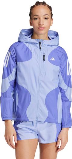 Rückansicht von adidas OWN THE RUN Laufjacke Damen bluspa-secobl