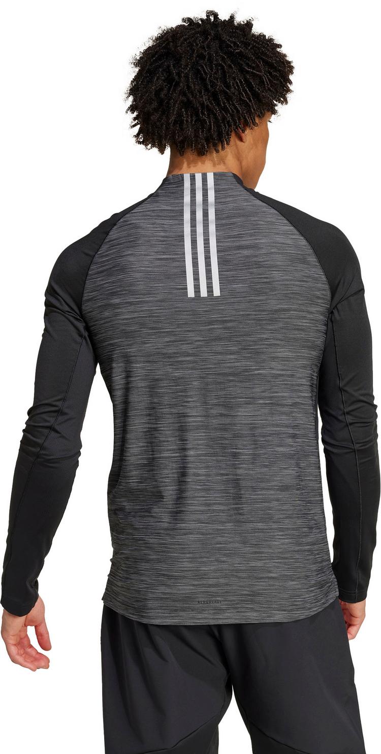 adidas adidas GYM+ 3Streifen Funktionsshirt Herren - black melange - 1 | SportScheck