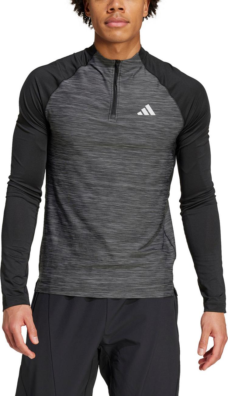adidas adidas GYM+ 3Streifen Funktionsshirt Herren - black melange - 3 | SportScheck