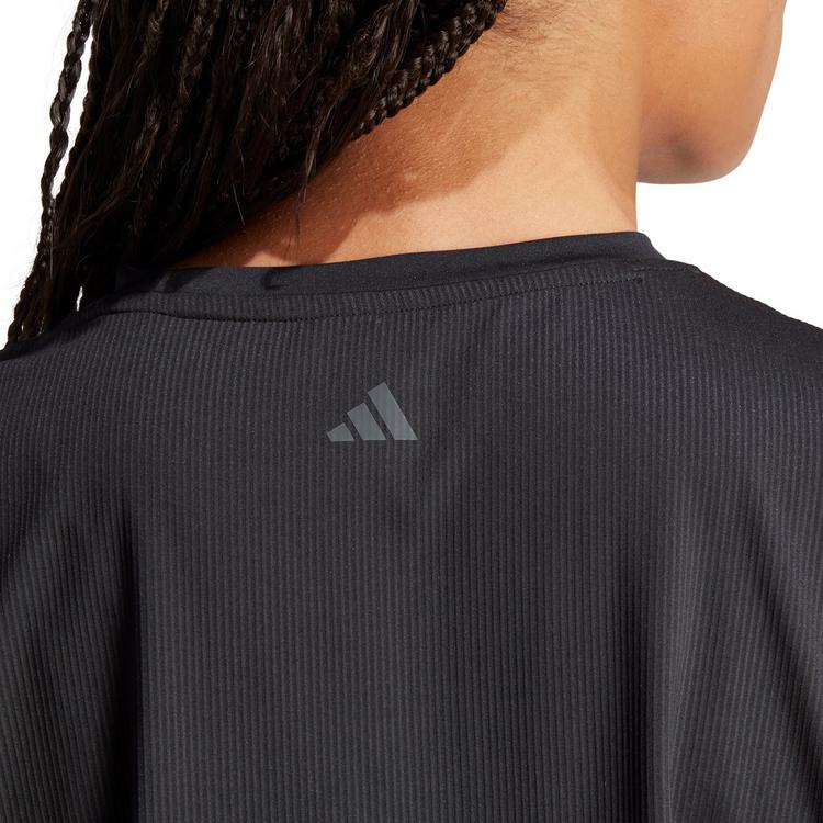 adidas adidas STUDIO Funktionsshirt Damen - black-grey six - 4 | SportScheck