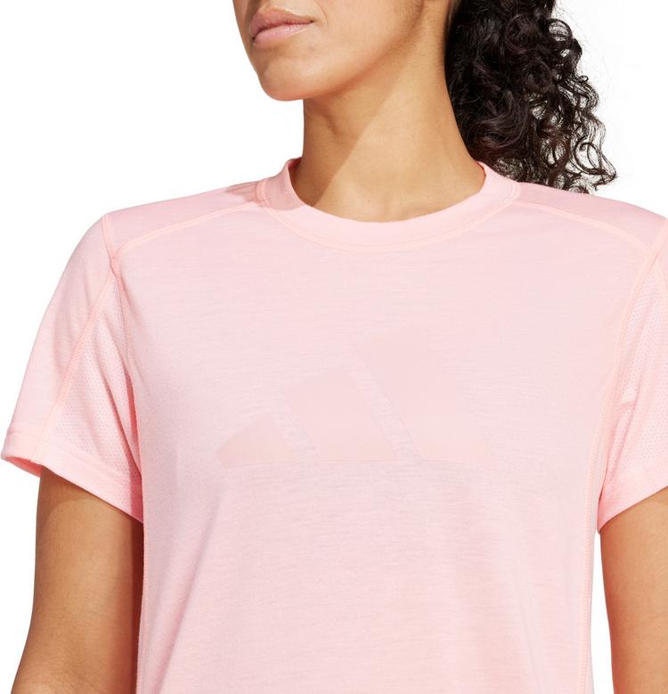 adidas adidas Training-Essentials Logo Funktionsshirt Damen - semi pink spark-pink spark - 4 | SportScheck