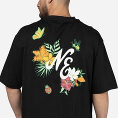 Rückansicht von New Era Floral Graphic Oversize Shirt Herren black