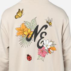 Rückansicht von New Era Floral Graphic Hoodie Herren stone