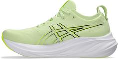 Rückansicht von ASICS GEL-NIMBUS 26 Laufschuhe Herren cool matcha-white