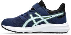 Rückansicht von ASICS JOLT 4 PS Laufschuhe Kinder blue expanse-cool grey