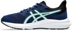 Rückansicht von ASICS JOLT 4 GS Laufschuhe Kinder blue expanse-cool grey