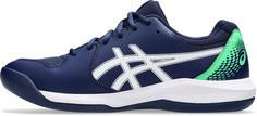 Rückansicht von ASICS GEL-DEDICATE 8 INDOOR Tennisschuhe Herren blue expanse-white