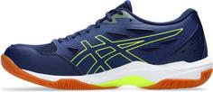 Rückansicht von ASICS GEL-ROCKET 11 Hallenschuhe Herren blue expanse-safety yellow