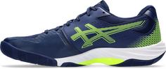 Rückansicht von ASICS BLADE FF Hallenschuhe Herren blue expanse-safety yellow