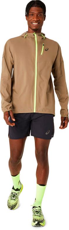 Rückansicht von ASICS FUJITRAIL Laufjacke Herren pepper