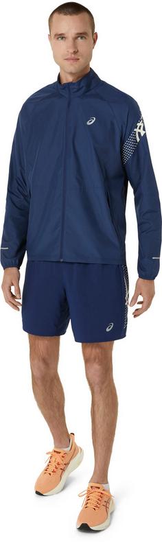 Rückansicht von ASICS IC Laufjacke Herren blue expanse birch