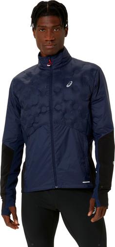 Rückansicht von ASICS ROAD WINTER Laufjacke Herren midnight