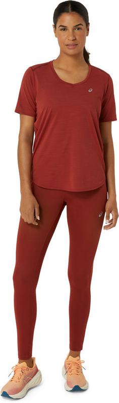 Rückansicht von ASICS ROAD Lauftights Damen deep red