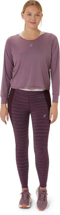 Rückansicht von ASICS NAGINO RUN Lauftights Damen deep mars heather