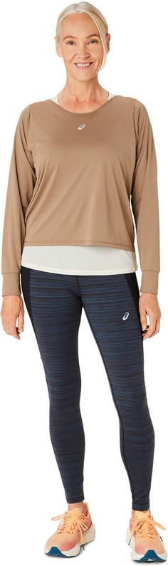 Rückansicht von ASICS NAGINO RUN Funktionsshirt Damen pepper oatmeal