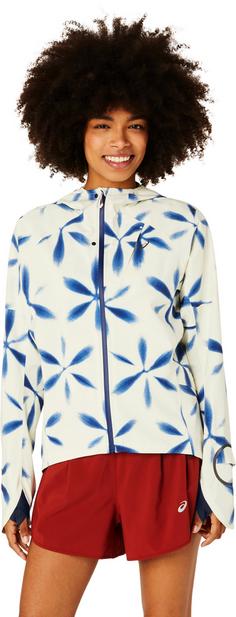 Rückansicht von ASICS METARUN SHIBORI Laufjacke Damen birch blue expanse