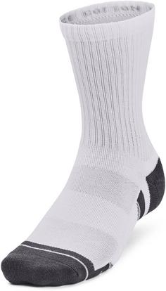 Rückansicht von Under Armour Performance 3p Mid Sportsocken white-white-pitch gray