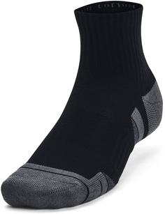 Rückansicht von Under Armour Performance 3p Quarter Sportsocken black-black-pitch gray