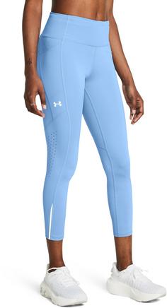 Rückansicht von Under Armour Fly Fast Lauftights Damen horizon blue horizon blue reflective