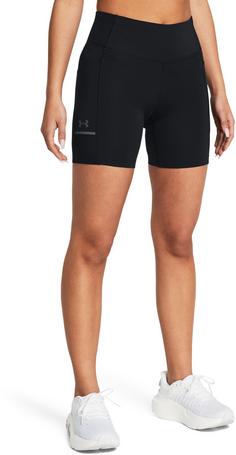 Rückansicht von Under Armour Laufshorts Damen black-reflective