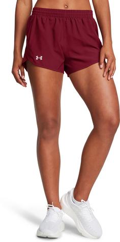 Rückansicht von Under Armour Fly By 3 Laufshorts Damen cardinal cardinal reflective