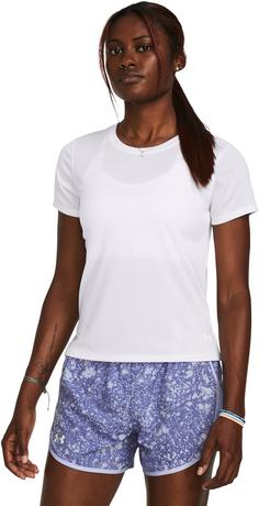 Rückansicht von Under Armour Launch Funktionsshirt Damen white-reflective