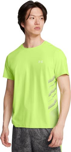 Rückansicht von Under Armour Launch Elite Funktionsshirt Herren morph green castlerock reflective