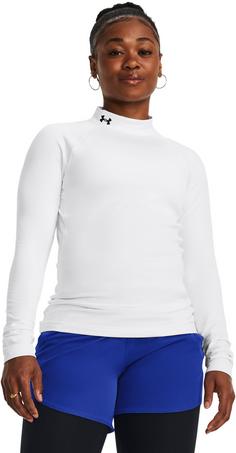 Rückansicht von Under Armour Authentics Mockneck Funktionsshirt Damen white