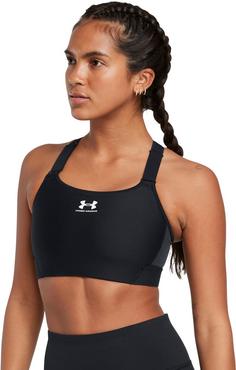 Rückansicht von Under Armour HeatGear High Sport-BH Damen black