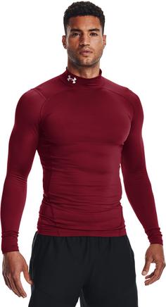 Rückansicht von Under Armour ColdGear Armour Comp Mock Funktionsshirt Herren cardinal