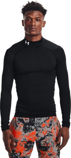 Rückansicht von Under Armour ColdGear Armour Comp Mock Funktionsshirt Herren black