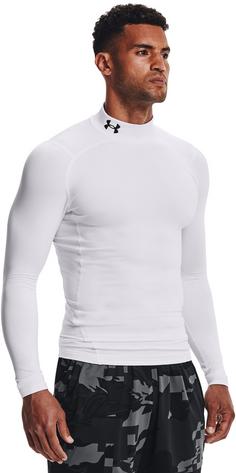 Rückansicht von Under Armour ColdGear Armour Comp Mock Funktionsshirt Herren white