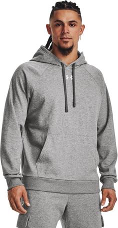 Rückansicht von Under Armour Rival Fleece Hoodie Herren castlerock light heather