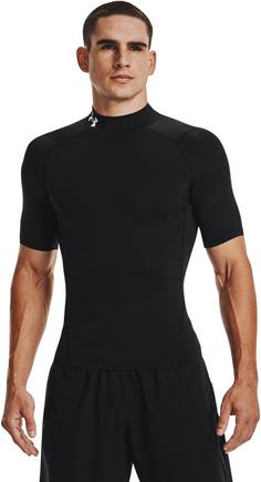 Rückansicht von Under Armour HeatGear Armour Comp Mock Funktionsshirt Herren black