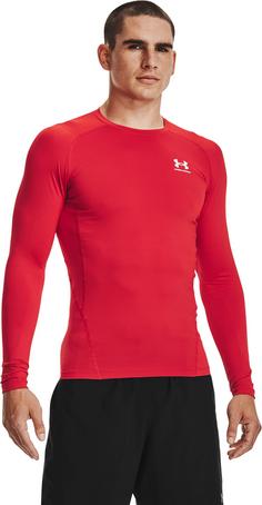 Rückansicht von Under Armour HeatGear Armour Comp Funktionsshirt Herren red