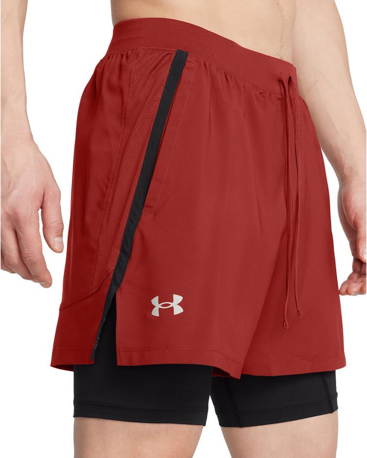 Under Armour Under Armour UA LAUNCH 5 2IN1 Laufshorts Herren - red-reflective - 2 | SportScheck