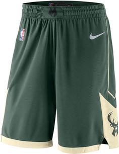 Nike MILWAUKEE BUCKS Basketball-Shorts Herren fir-flat opal-white