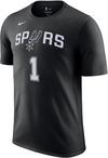 Nike Victor WEMBANYAMA SAN ANTONIO SPURS T-Shirt Herren - black