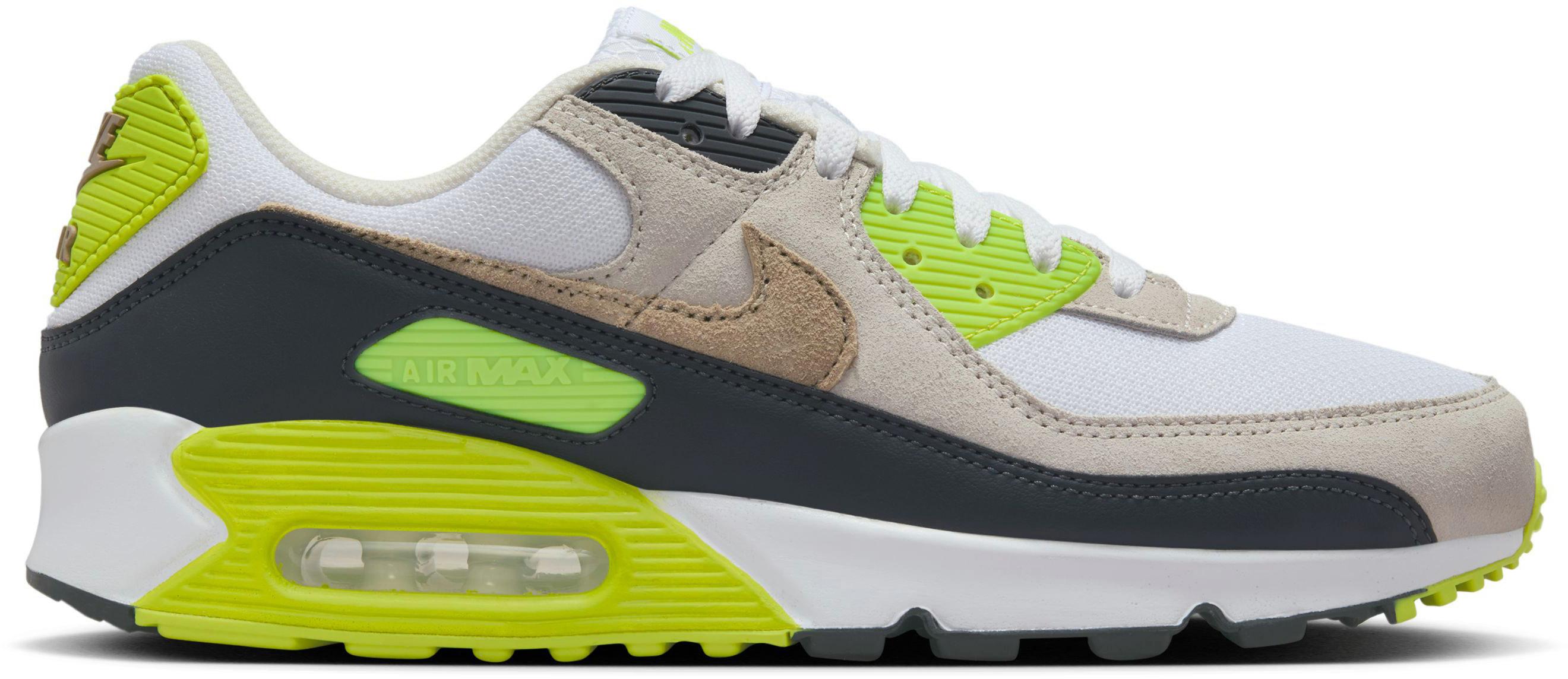 Nike Air Max 90 Sneaker Herren white khaki cyber dk smoke grey im Online Shop von SportScheck kaufen