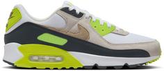 Nike Air Max 90 Sneaker Herren white-khaki-cyber-dk smoke grey