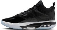Rückansicht von Nike Jordan Stay Loyal 3 Basketballschuhe Herren black-metallic gold-white-football grey