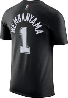 Rückansicht von Nike Victor WEMBANYAMA SAN ANTONIO SPURS Fanshirt Herren black