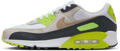 Rückansicht von Nike Air Max 90 Sneaker Herren white-khaki-cyber-dk smoke grey