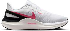 Rückansicht von Nike AIR ZOOM STRUCTURE 25 Laufschuhe Damen white-black-aster pink-pure platinum