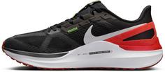 Rückansicht von Nike NIKE AIR ZOOM STRUCTURE 25 Laufschuhe Herren black-white-picante red-anthracite