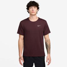 Rückansicht von Nike DF UV MILER Funktionsshirt Herren burgundy crush-reflective silv